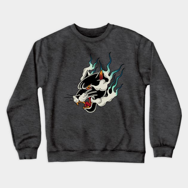 Classic Traditional Panther Crewneck Sweatshirt by ricardiobraga